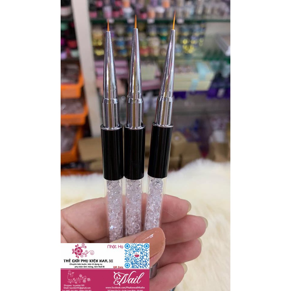 Cọ Râu Cán Đá Vẽ Hoa Nail Art Brush (Lẻ 1 Cây)