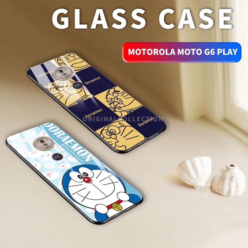 Ốp Lưng Tráng Gương In Hình Doremon Xinh Xắn Cho Motorola Moto E5 Plus Moto G6 Plus Moto G6 Play Moto G5