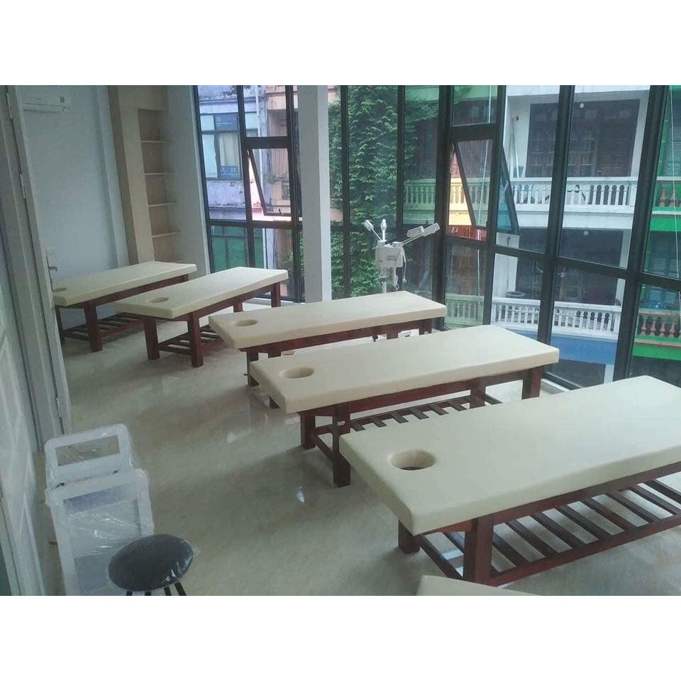 Giường spa có khoét lỗ chuyên làm da, massage body cho spa, thẩm mỹ viện