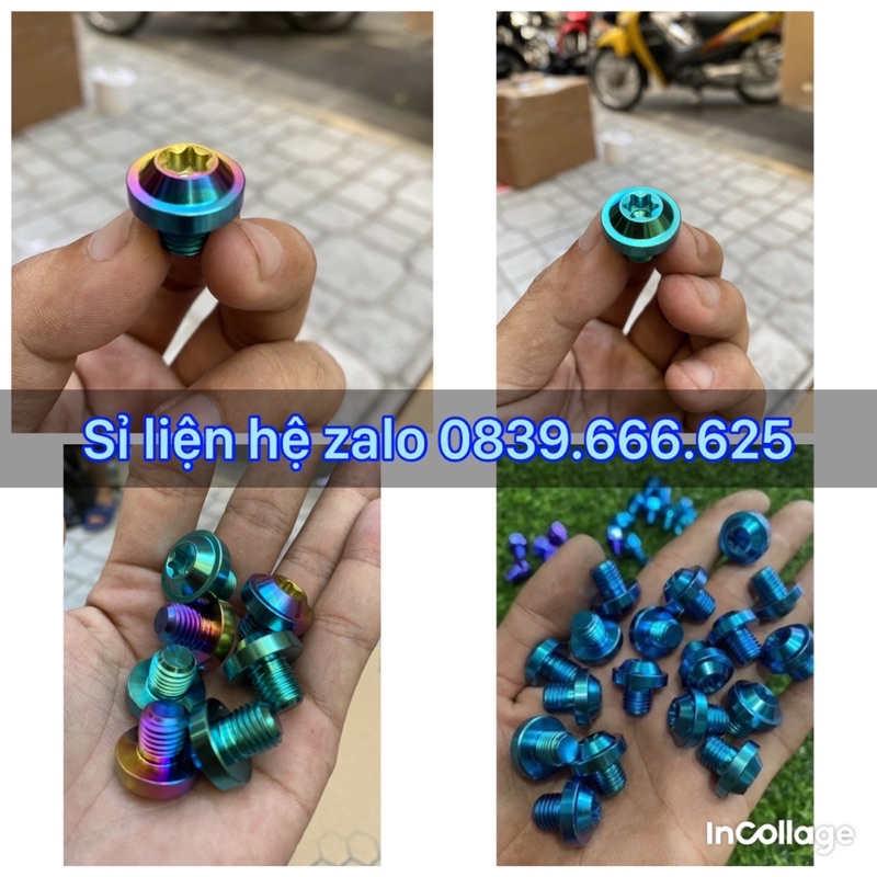 Ốc Chân Kính Titan 10li Gen Thuận Và Nghịch Gắn Các Dòng Xe Thông Dụng