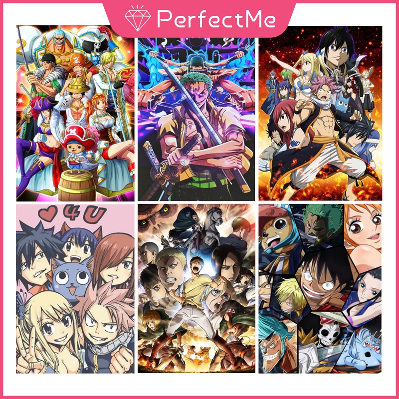 Bộ Tranh Đính Đá 5D Tự Làm Hình Nhân Vật Hoạt Hình Anime Treo Tường Trang Trí Nhà Cửa 40x50cm