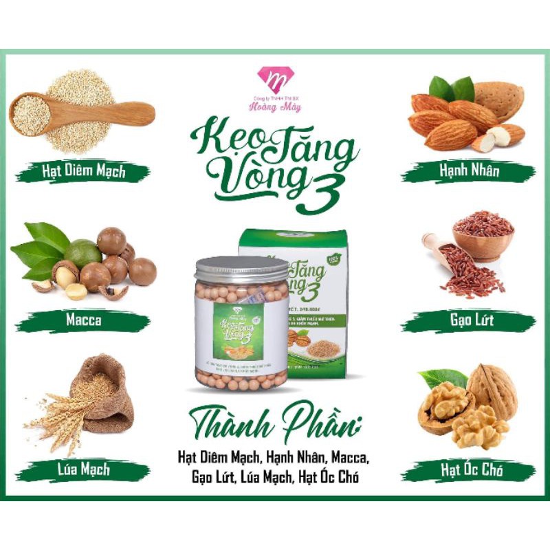 Kẹo Tăng Vòng 3 Hoàng Mây 500gr