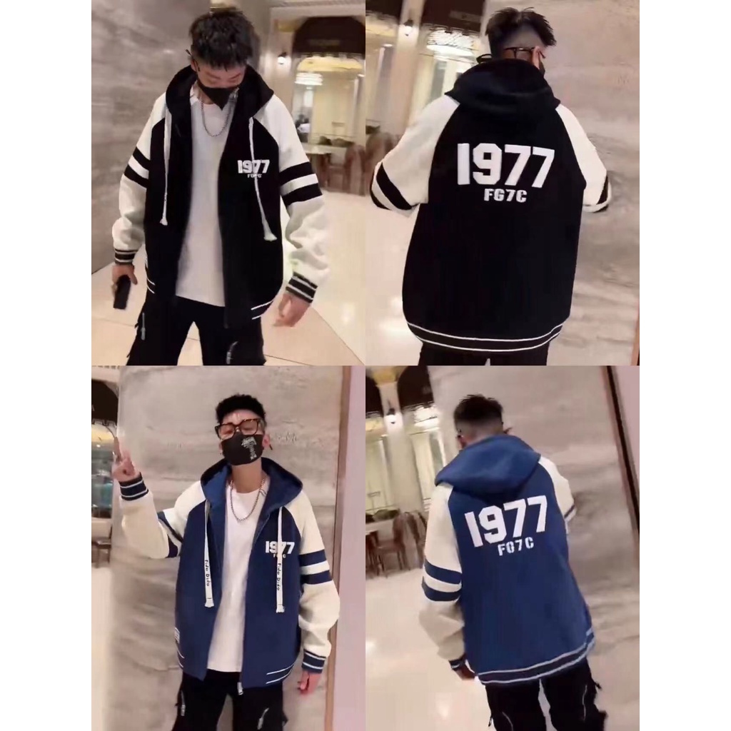 Áo Khoác Hoodie |Giá Sỉ| Nỉ bông Mũ 2 lớp Nam Nữ Unisex Chất Dày Dặn Cực Đẹp Form Rộng in Hình 1977