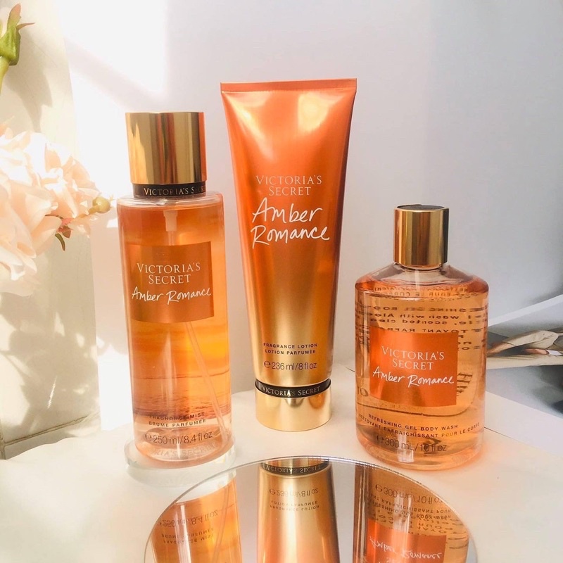 Victoria Secret Amber Romance Body Mist và Dưỡng Thể Body Lotion