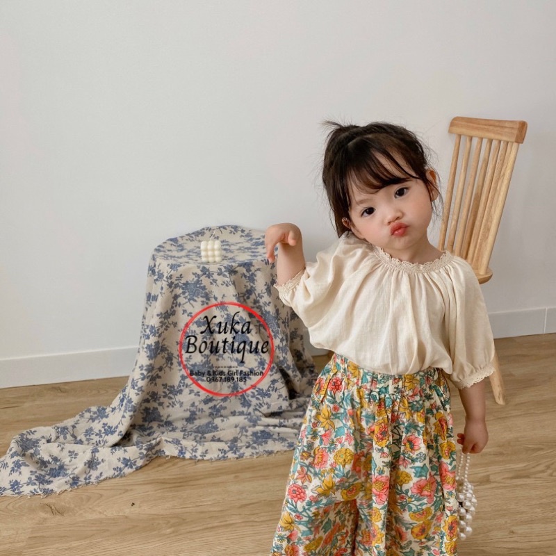 Quần Vải Bé Gái Mùa Hè Quần Ống Rộng SKYBOMA KIDS Cao Cấp 2022