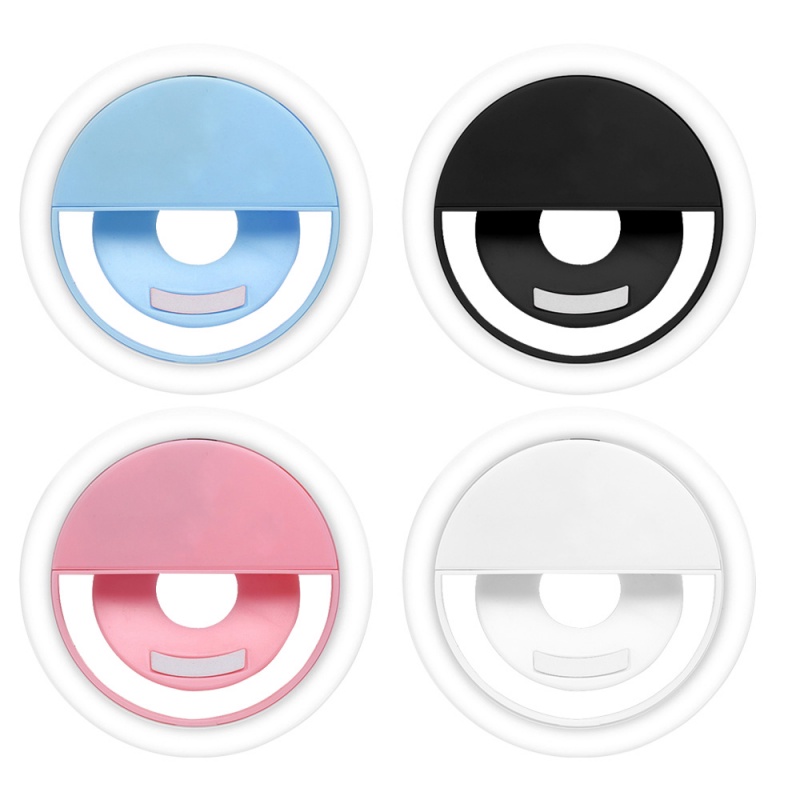 Đèn led FONKEN 3 chế độ tùy chỉnh chụp ảnh Selfie cổng USB hình tròn kết nối điện thoại có thể dùng trang điểm