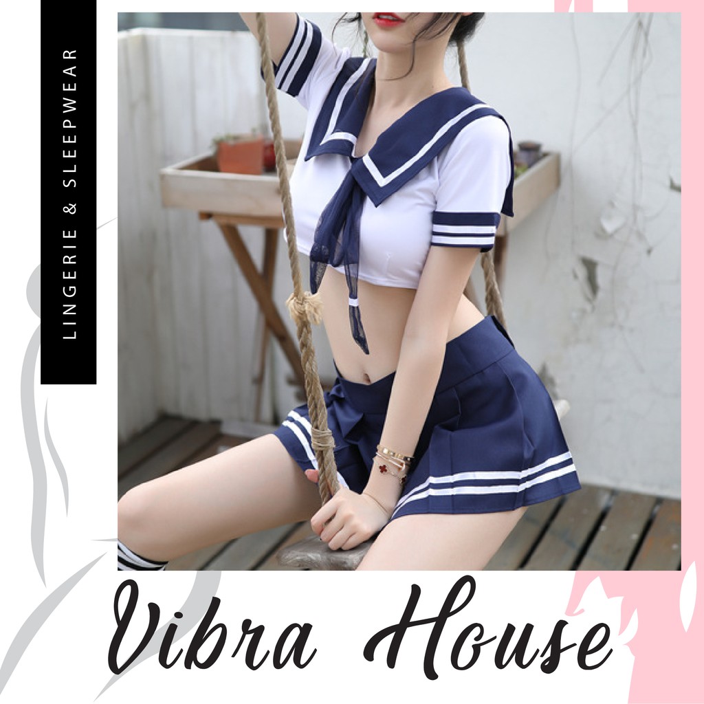 Đồ cosplay sexy học sinh nhật bản ❤️ Set đồ ngủ Nữ sinh gợi cảm - Vibra House - P216 | BigBuy360 - bigbuy360.vn
