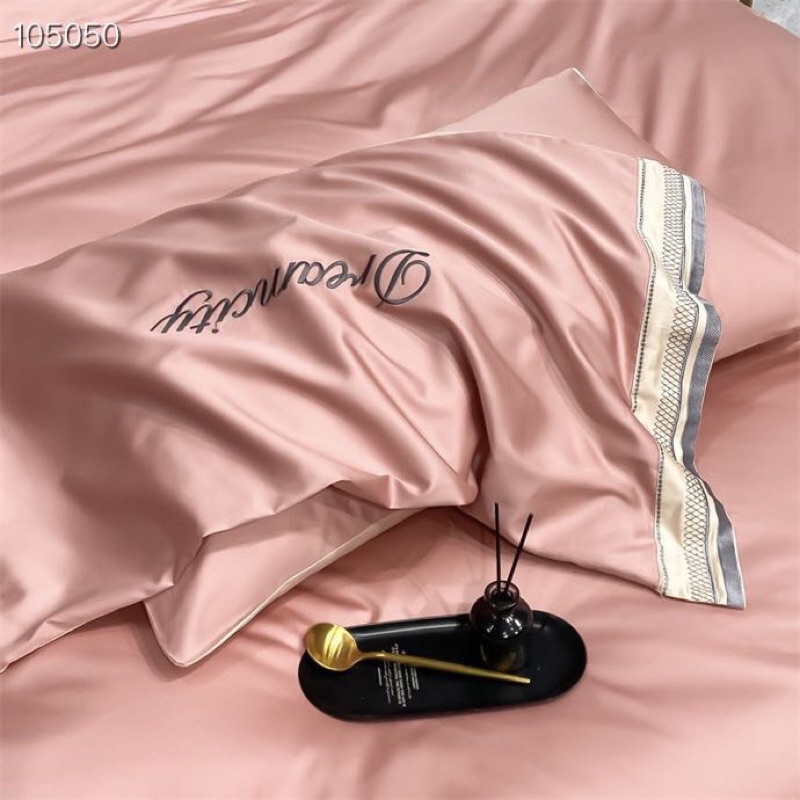 Sét ga phi lụa dreamcity IGUN BEDDING thêu 4 món đủ tiêu chí sang, mịn, mát