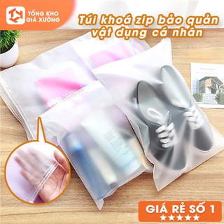 Túi khoá zip bảo quản vật dụng cá nhân màu trắng đục các kích thước khác nhau