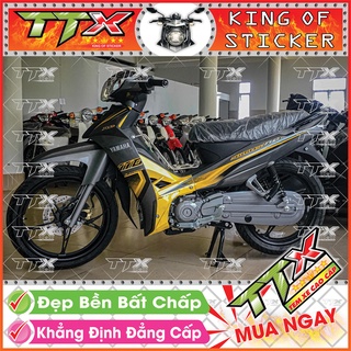 Tem xe sirius đen vàng rc 2022 - tem sirius rc 110 vàng đen siêu đẹp - mẫu team sirius đen vàng