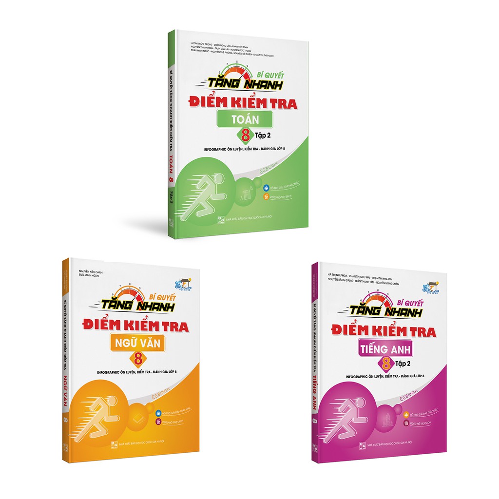 Sách - Combo Bí quyết tăng nhanh điểm kiểm tra Toán Văn Anh lớp 8 - Tập 2  giá cạnh tranh