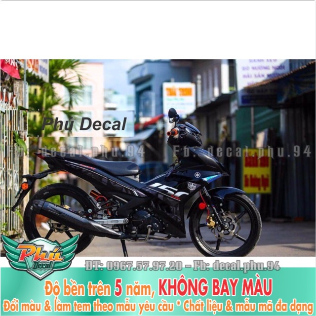 Tem rời Exciter 150 Y15ZR Đen Bóng -1