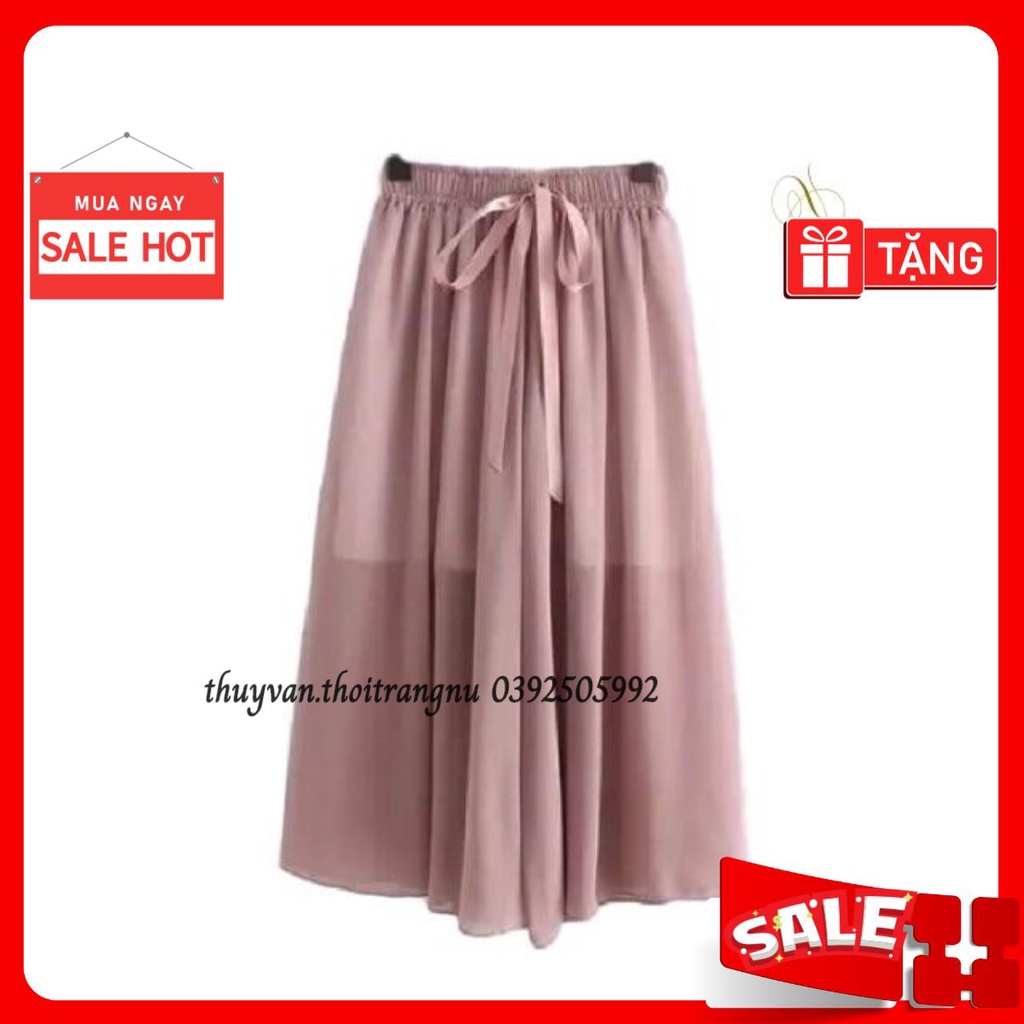 #889 Quần giả váy voan chiffon hàng Quảng Châu