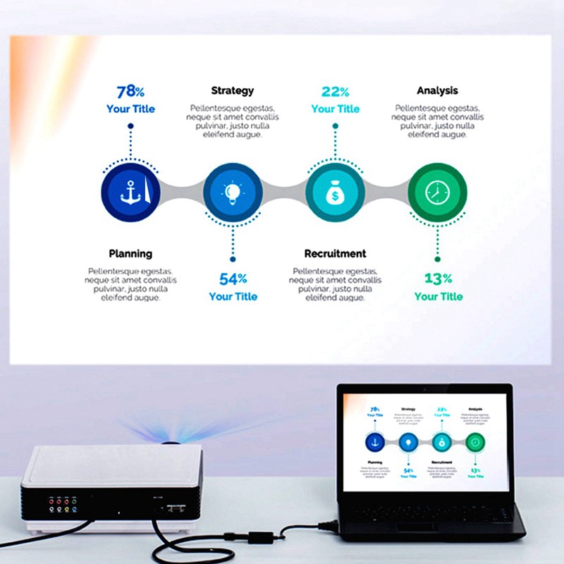 2-In-1 VGA to HDMI VGA Adapter Converter Splitter in HDMI&VGA Out Simultaneously 20cm