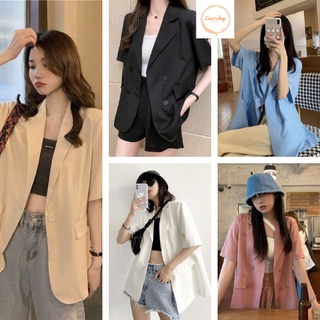Áo vest nữ blaze Hàn Quốc công sở áo cộc tay
