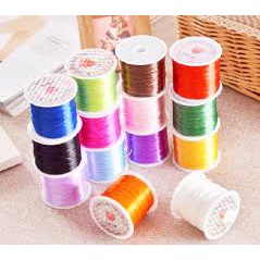 Dây chỉ xỏ chuỗi hạt đeo tay phong thủy hạt đá hạt gỗ - 1 cuộn dài khoảng 5m