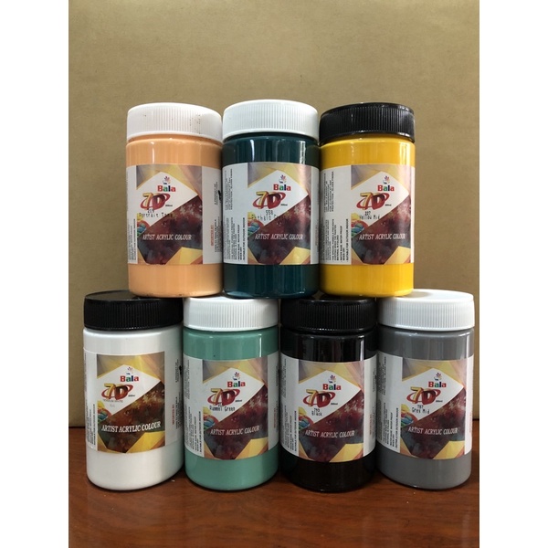 Combo màu Acrylic Ấn độ 7D (Set 7 màu)