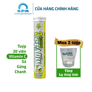 Viên sủi MyVita Strong C (Sả – Gừng – Chanh) 20 viên/tuýp – Bổ sung Vitamin C – Tăng cường đề kháng