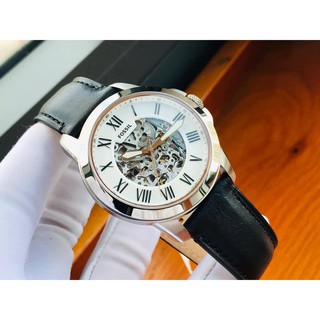 Đồng hồ nam chính hãng fossil me3101 - máy cơ tự động - kính cứng - dây da