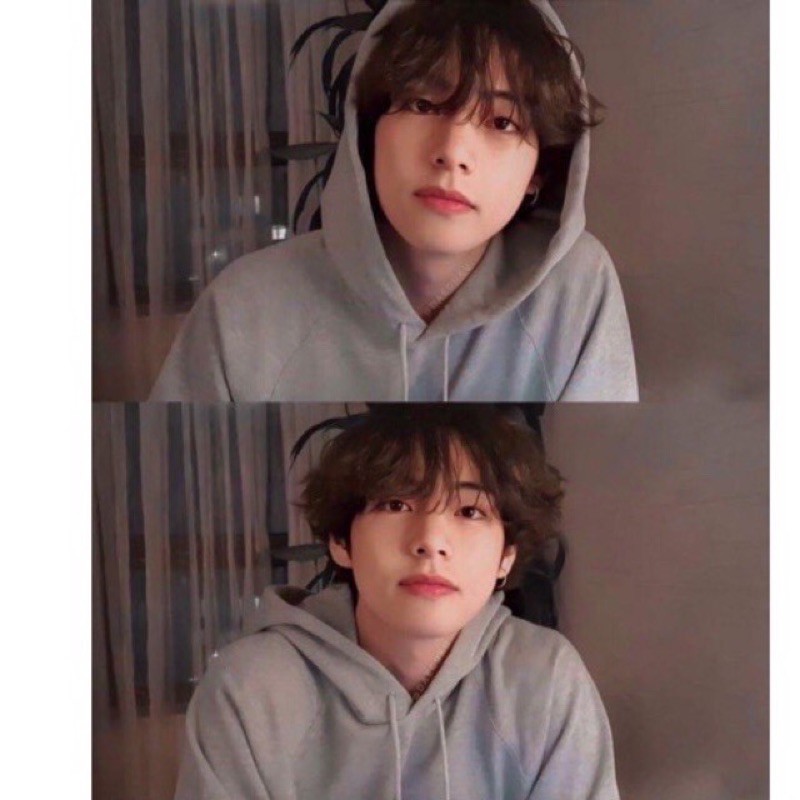 (Tặng ảnh BTS)Hoodie trơn V