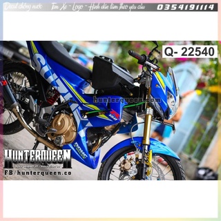[Mới] Tem rời xe Raider mắt phượng xanh  – Thay đổi chi tiết, màu sắc, chất liệu theo ý khách, làm được cho mọi dòng xe