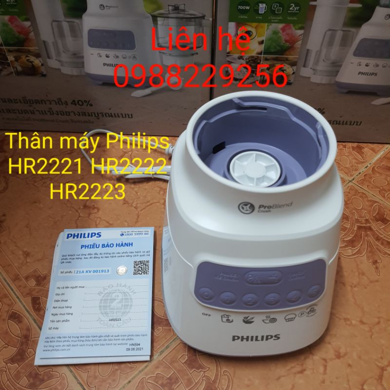 Phụ kiện máy xay- Thân máy xay philip chính hãng HR2115 HR2118 HR2221 HR2222 HR2223