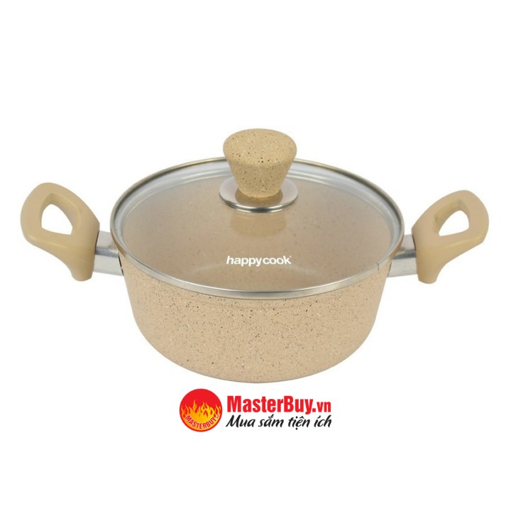 Nồi Chống Dính Vân Đá Đáy Từ 16cm Happycook N16-CH