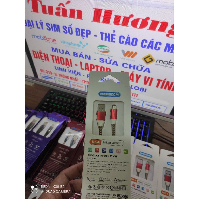 Cap sạc micro usb Microcom Nk6