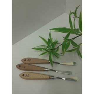 Bay Vẽ Cán Nâu Gỗ Chọn Số Thép Không Gỉ Đàn Hồi Tốt Cho Sơn Dầu Acrylic Nghiền Màu Lấy Màu – Họa cụ Summer