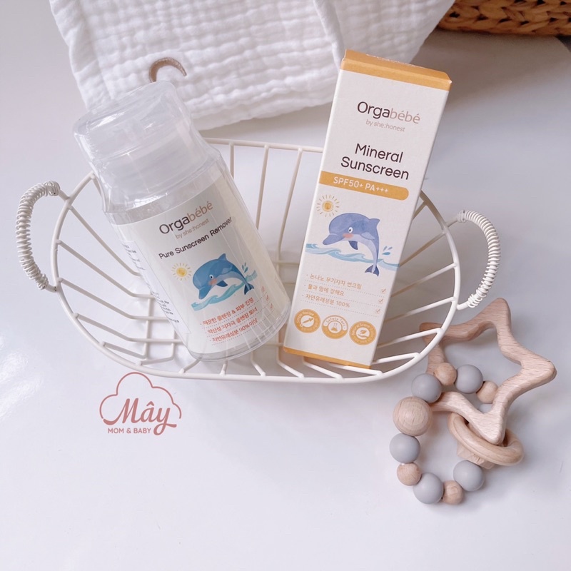 Kem chống nắng hữu cơ Orgabebe SPF 50PA+++ cho bé - Nội địa Hàn
