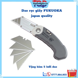 Dao rọc giấy fukuoka nhật mã hiệu f0-4014 tặng kèm 5 lưỡi dao