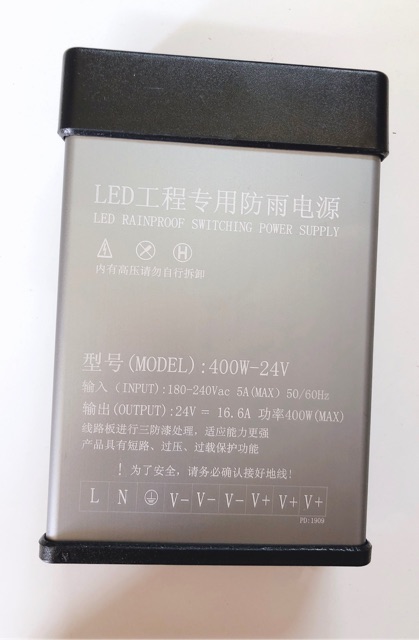 Nguồn led 24V 15A ngoài trời có quạt