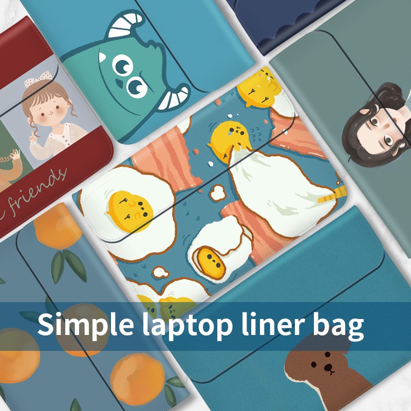 Bao đựng laptop Túi đựng máy tính xách tay 11/ 13/ 15/ 15.6 inch chống sốc thêu họa tiết phong cách Hàn Quốc đáng yêu