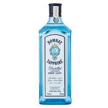 Vỏ chai rượu ngoại thủy tinh decor trang trí Bombay Sapphire 750ml xuất xứ Anh quốc