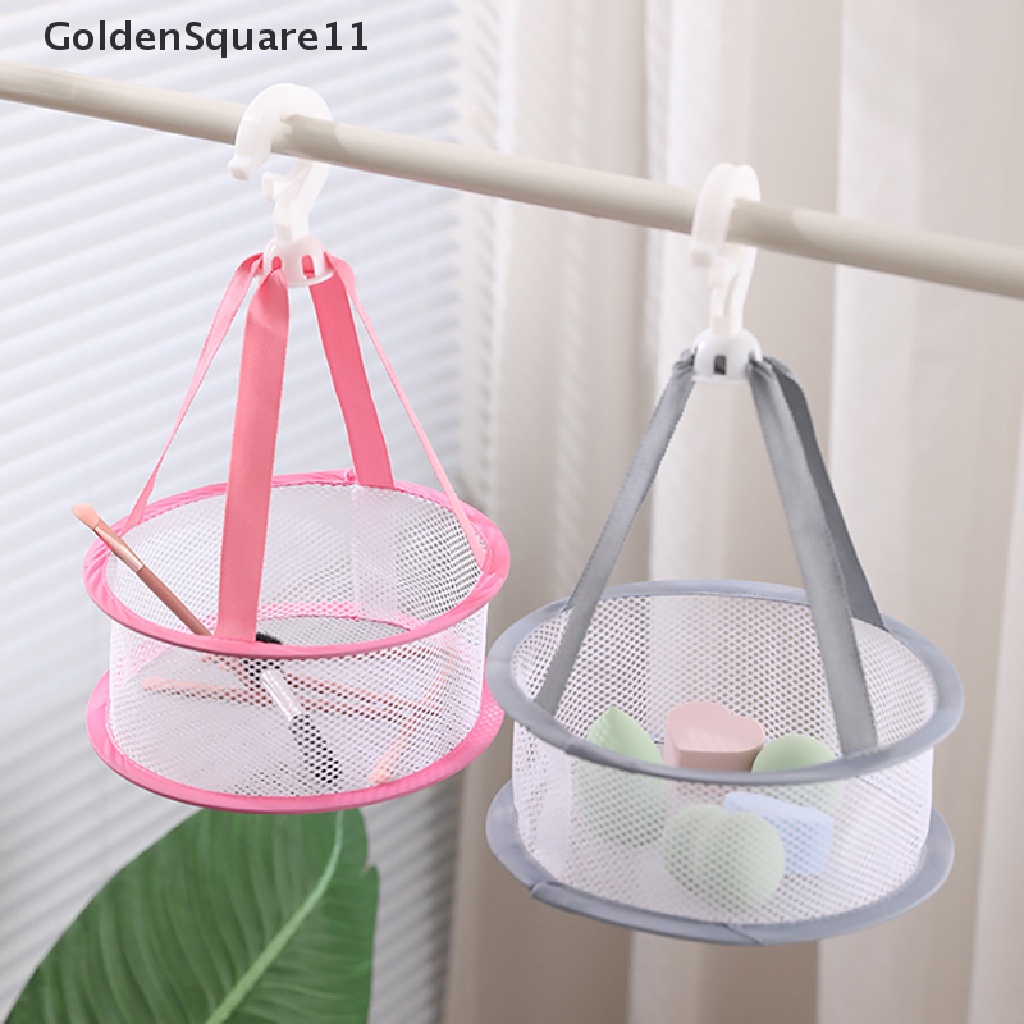 Túi lưới phơi khô mút trang điểm cọ trang điểm chống gió chống rơi kèm móc treo tiện dụng