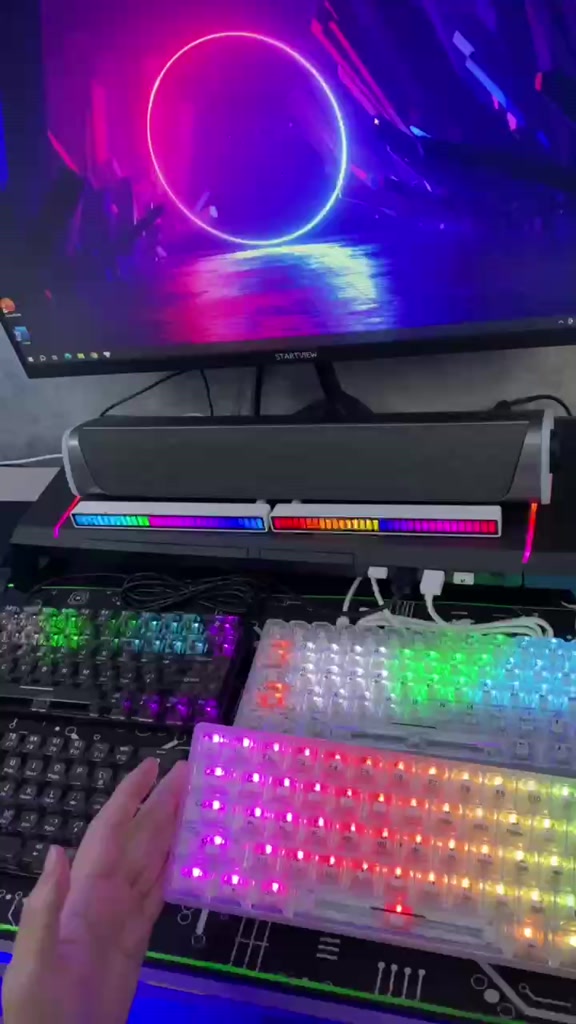 Bàn Phím Cơ Bluetooth Không Dây Trong Suốt Gaming XUNFOX K30 Pro LED RGB 20 Chế Độ Có HOTSWAP | BigBuy360 - bigbuy360.vn