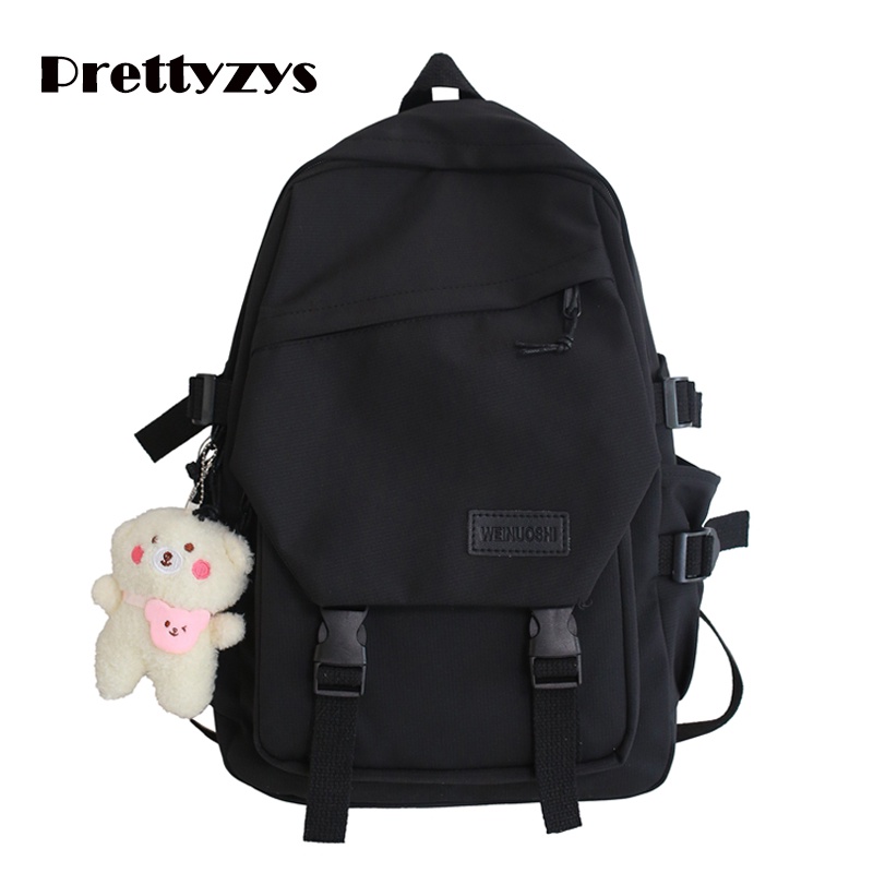 Balo đi học PRETTYZYS cỡ lớn 14 inch phong cách Hàn Quốc 2021 dành cho bạn nữ