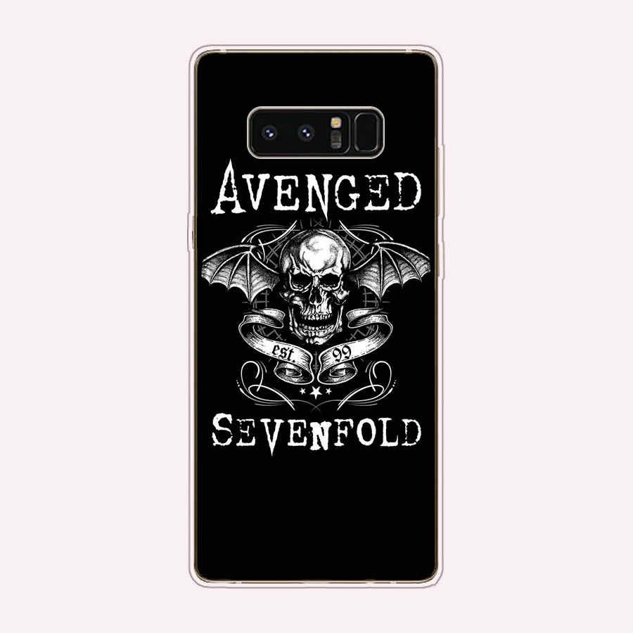 Ốp Điện Thoại Silicon TPU Mềm Hình Avenged Sevenfold Cho Samsung Galaxy note 4 5 8 9 10 plus