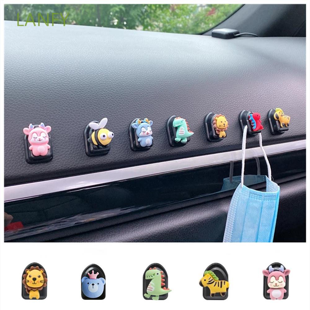Móc treo chìa khóa/cáp USB/tai nghe đa năng hình hoạt hình sáng tạo mini dán xe hơi
