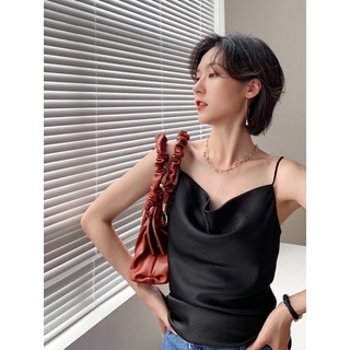 Áo Lụa Cổ Đổ Cao Cấp - Áo Lụa Hai Dây Cổ Đổ Sang Chảnh