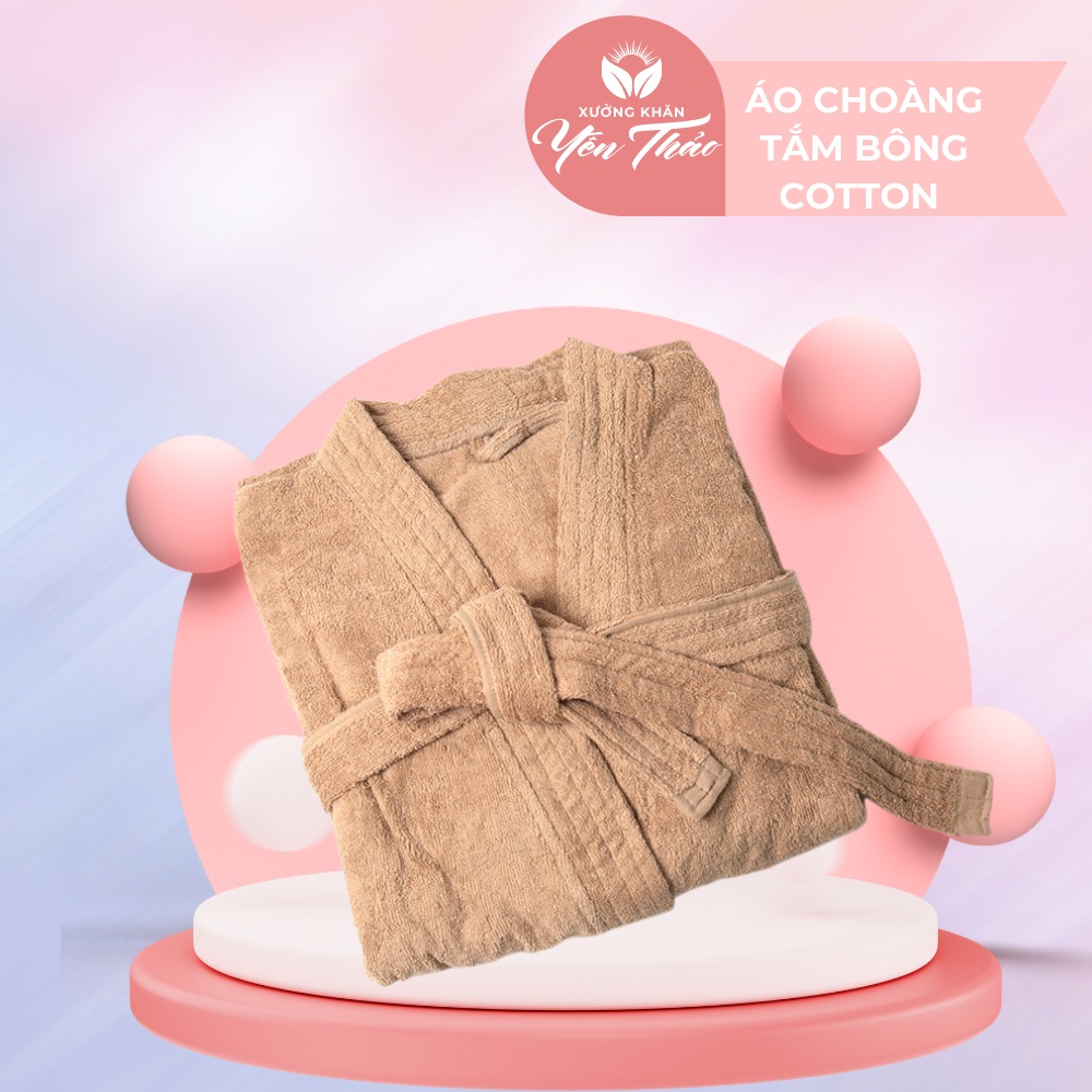 Áo Choàng Tắm Khách Sạn 900gram Chất Cotton Mềm Mại Kiểu Dáng Unisex Nam Nữ Sang Trọng Hiện Đại