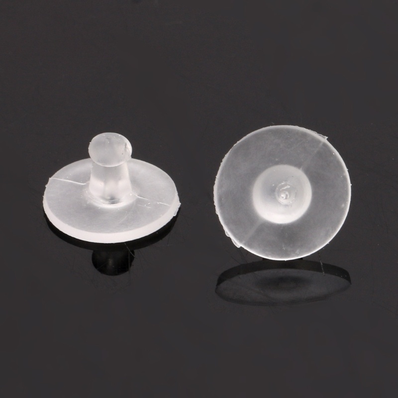 Set 100 Nút Chặn Bông Tai Bằng Cao Su Trong Suốt