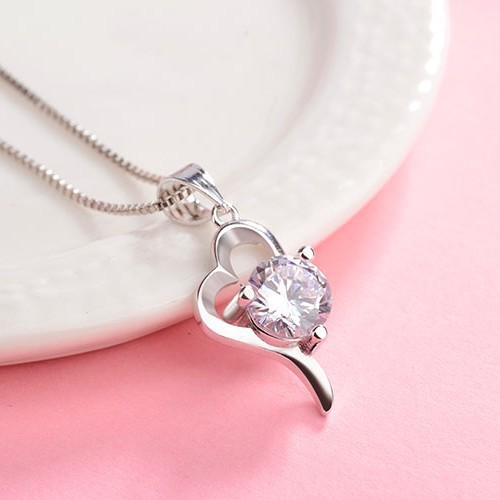 Dây chuyền mặt trái tim siêu xinh siêu rẻ bạc S925 - DC24