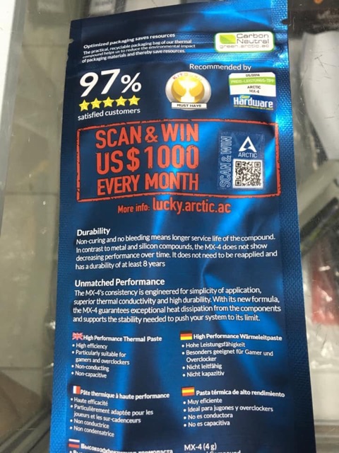 Keo tản nhiệt MX4-4gam sx nam 2019