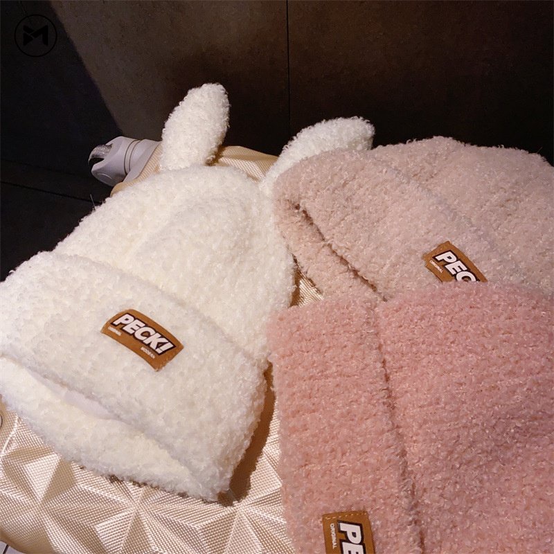 Hàng Mới Về Mũ Len Dệt Kim Giữ Ấm Tai Thỏ Chống Lạnh Mùa Đông Hàng Mới 2022