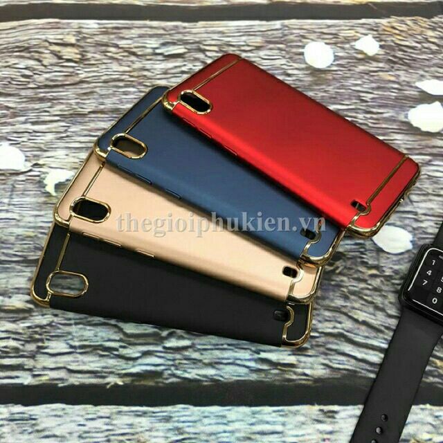 Ốp 3 mảnh viền vàng Plastic 360 cho SamSung Galaxy (A10)