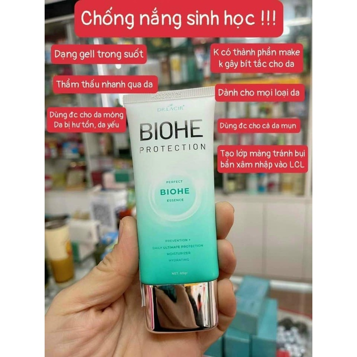 Kem chống nắng Hari store chống nắng sinh học Biohe Dr lacir bảo vệ da khỏi tia HEV hỗ trợ tái tạo da giúp da tươi sáng