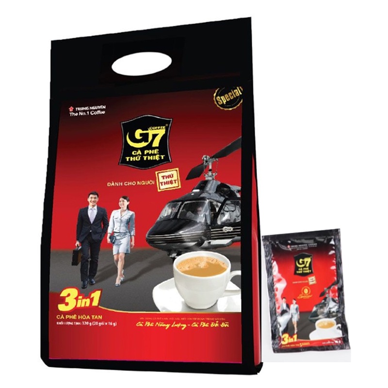 Cà Phê Trung Nguyên G7 Hoà Tan 3 trong 1 Túi 320g (16g x 20 gói)