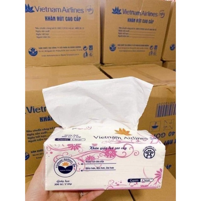 Khăn Giấy ❤️𝑭𝒓𝒆𝒆𝒔𝒉𝒊𝒑❤️ Khăn Giấy Lụa Cao Cấp, Khăn Giấy Rút VietNam , Bịch 300 tờ 3 lớp