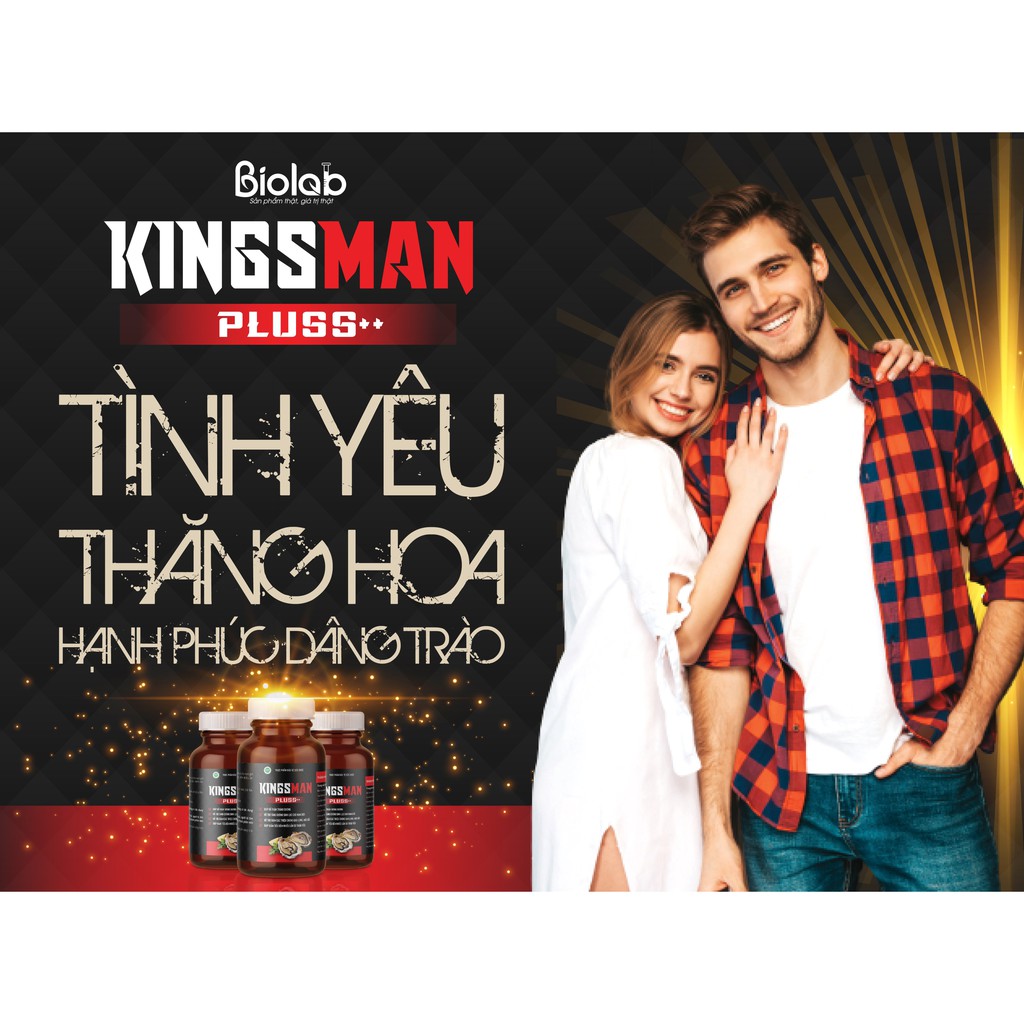 Kingsman Pluss ++ Bổ thận tráng dương, tăng cường sinh lực cho nam giới - Dược Biolab